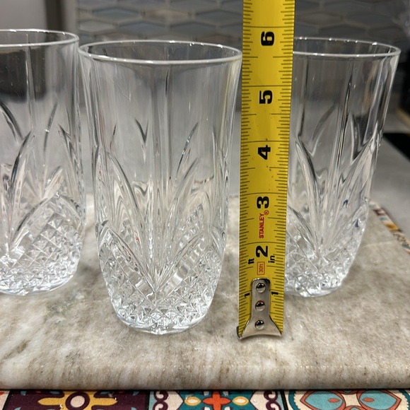 Salzburg Cristal de Flandre Highball Cut Crystal Glasses 5 1/2" - Set of 3 - Picture 4 of 6